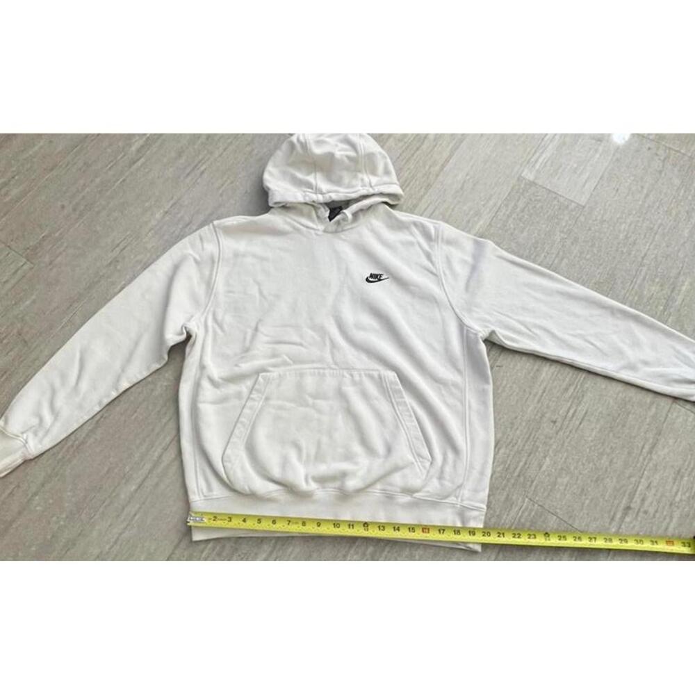 Nike Sportswear Club Fleece Pullover Hoodie – Men's Large – White/Cream